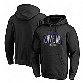 Men's Baltimore Ravens NFL Pro Line by Fanatics Branded Arch Smoke Pullover Hoodie Black,baseball caps,new era cap wholesale,wholesale hats